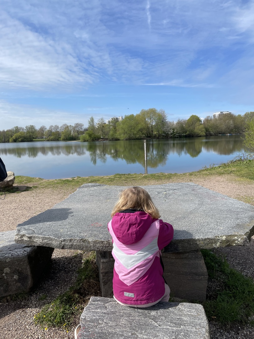 Gifiz-See Offenburg mit Tiergehege un Wasserspielplatz